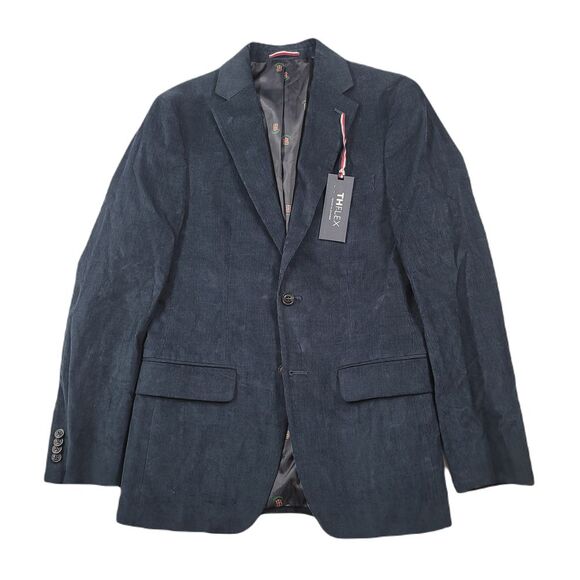 Tommy Hilfiger Corduroy Sport Coat Mens 36R 36 Navy Blue‎ Modern-Fit $295